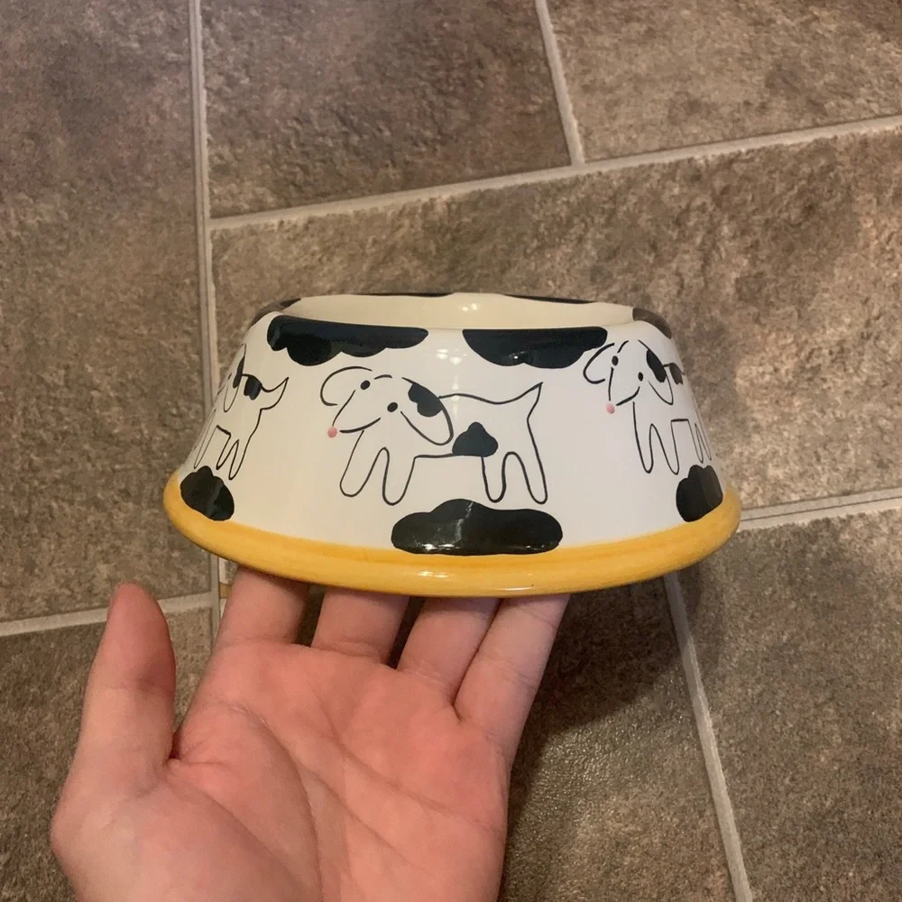TRISH RICHMAN for AT HOME Decorative Homewares Cute Design Vintage Dog Bowl